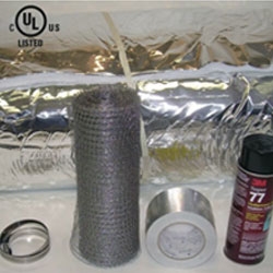 6" X 25' Insulation Kit Wrap, Mesh, Glue, Clamp, Tape
